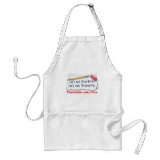Punctuation Saves Lives Adult Apron