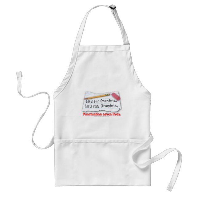 Punctuation Saves Lives Adult Apron (Front)