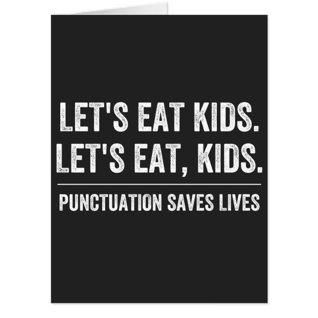 Punctuation Saves Lives Card (Front)
