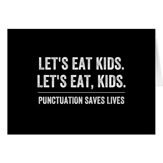 Punctuation Saves Lives Cards (Front Horizontal)