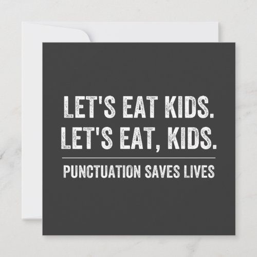 Punctuation Saves Lives Invitation