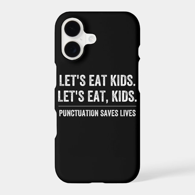 Punctuation Saves Lives Iphone Case (Back)