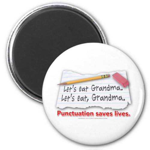 Punctuation Saves Lives Magnet