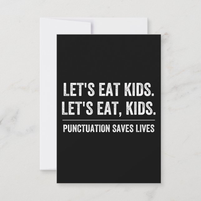 Punctuation Saves Lives Note Card (Front)