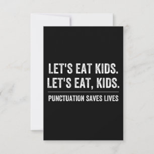 Punctuation Saves Lives Note Card