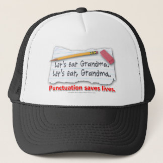Punctuation Saves Lives Trucker Hat