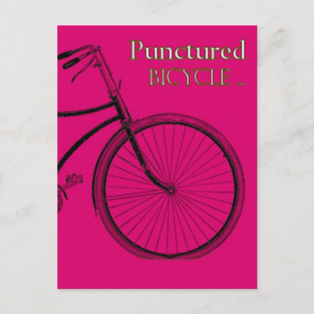 Punctured Bicycle Postcard (Front)