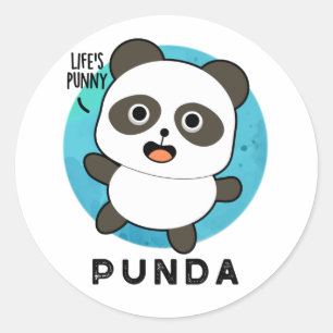 Punda Funny Animal Panda Pun  Classic Round Sticker