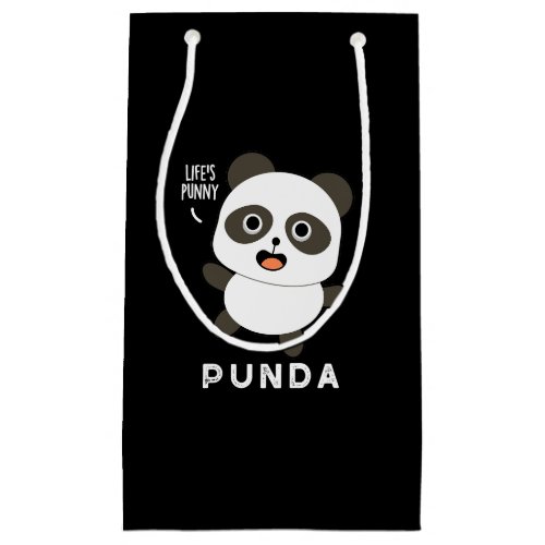Punda Funny Animal Panda Pun Dark BG Small Gift Bag