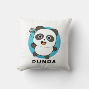 Punda Funny Animal Panda Pun  Throw Pillow