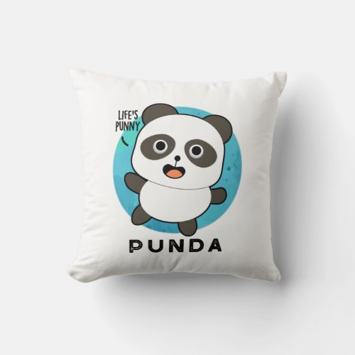 Punda Funny Animal Panda Pun Throw Pillow