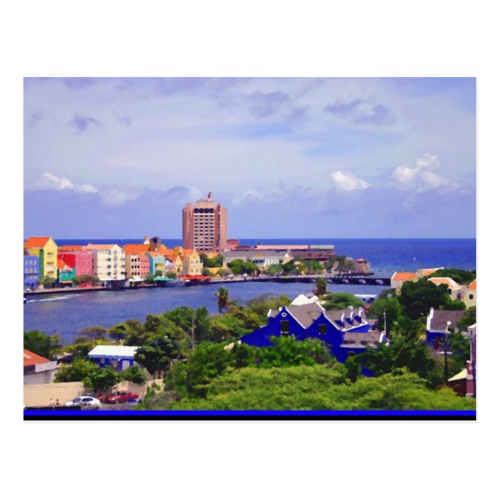 Pundaside of Willemstad Curacao on Postcard