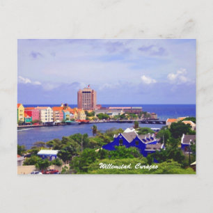 Pundaside of Willemstad Curacao on Postcard
