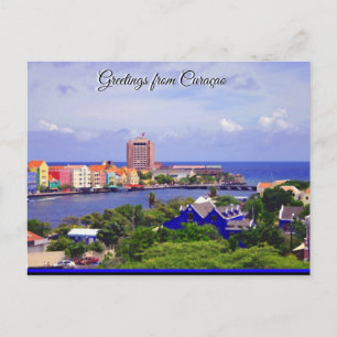 Pundaside of Willemstad Curacao on Postcard
