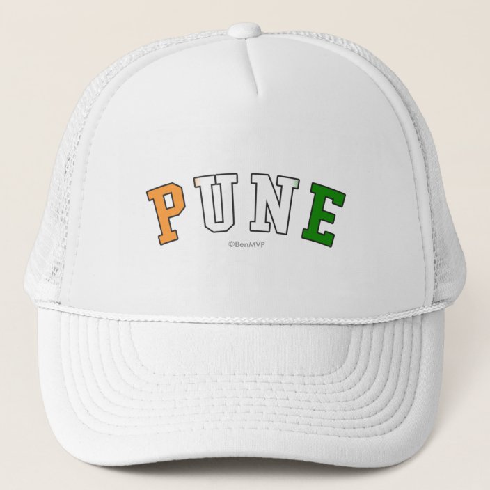 Pune in India National Flag Colors Trucker Hat