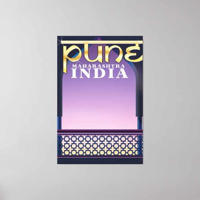 Pune, Maharashtra India vacation poster Canvas Print (Front)
