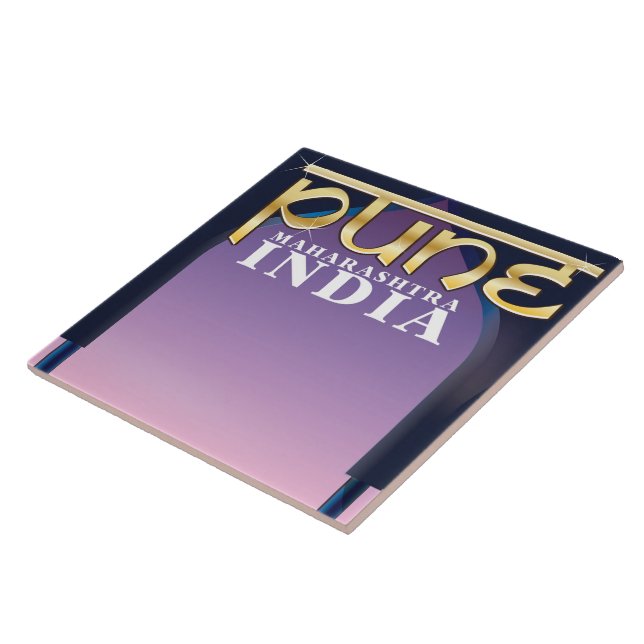 Pune, Maharashtra India vacation poster Tile (Side)