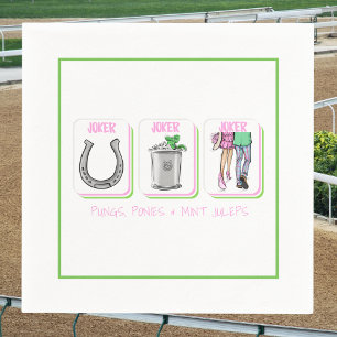Pungs Ponies & Mint Juleps Preppy Derby Mahjong Napkins