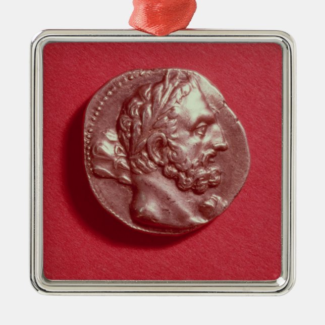 Punic coin bearing the head of Hamilcar Barca Metal Ornament (Front)