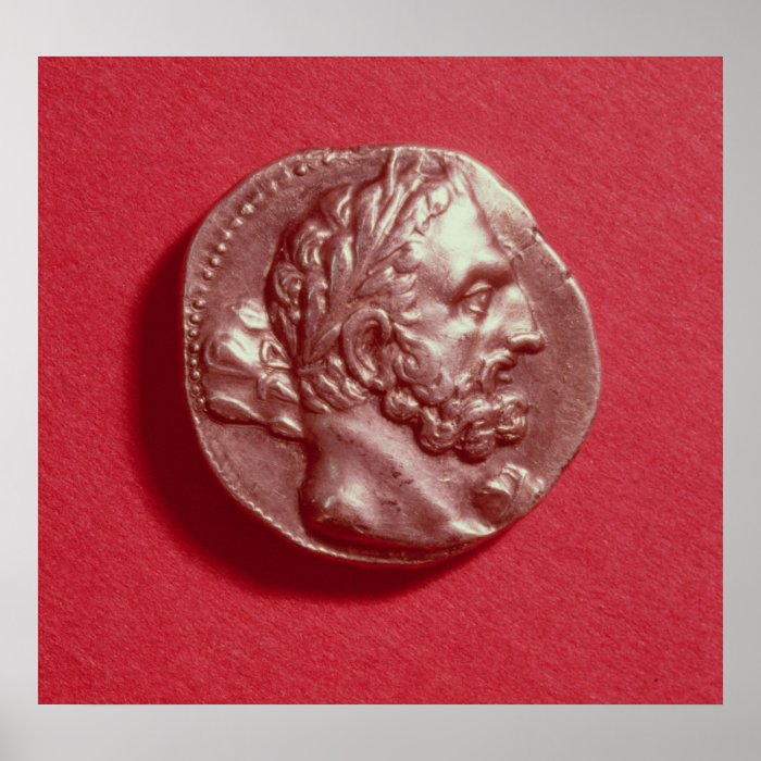 Punic coin bearing the head of Hamilcar Barca Print