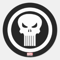 Punisher Skull Icon Classic Round Sticker