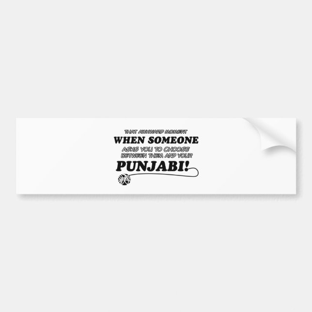punjab design bumper sticker (Front)