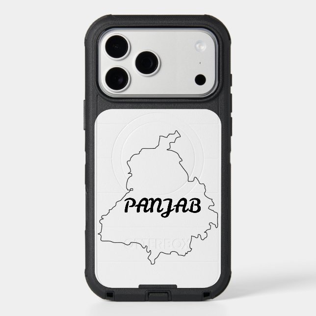 Punjab Map Minimalist Phone Case – Stylish Punjab  (Back)