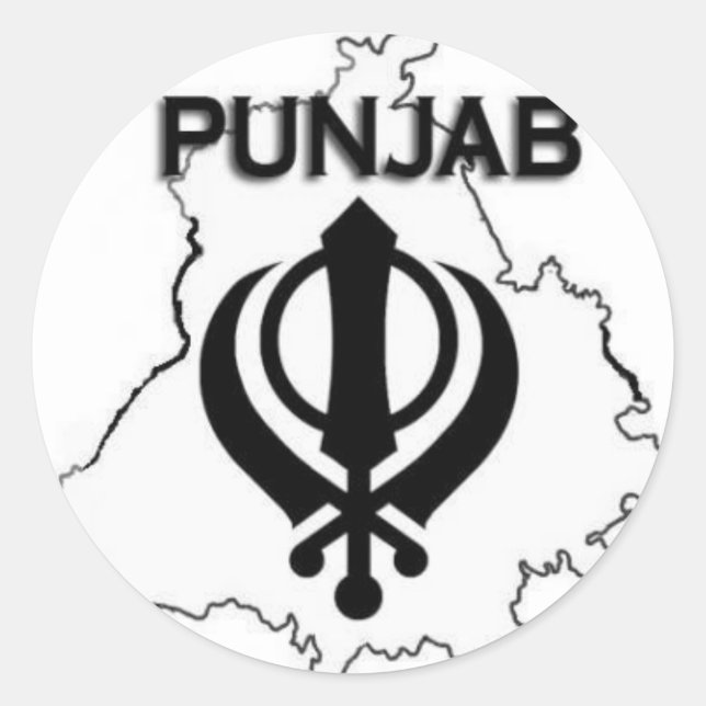 Punjab Series Classic Round Sticker (Front)