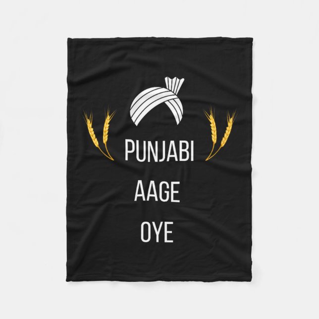 Punjabi Aa Gaye Oye Diljit Dosanjh Lohri Gift Holi Fleece Blanket (Front)