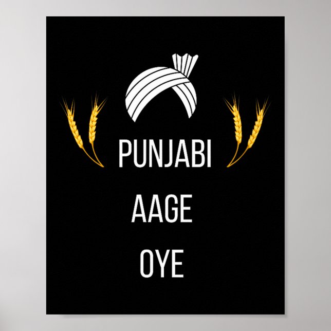 Punjabi Aa Gaye Oye Diljit Dosanjh Lohri Gift Holi Poster (Front)