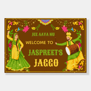 Punjabi Jaggo Night Welcome Foam Board