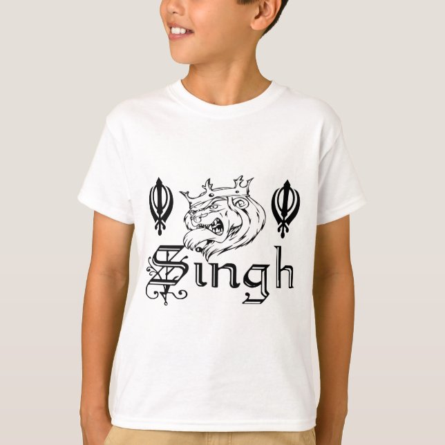 Punjabi Khanda Sikh Khalsa Merchandise T-Shirt (Front)