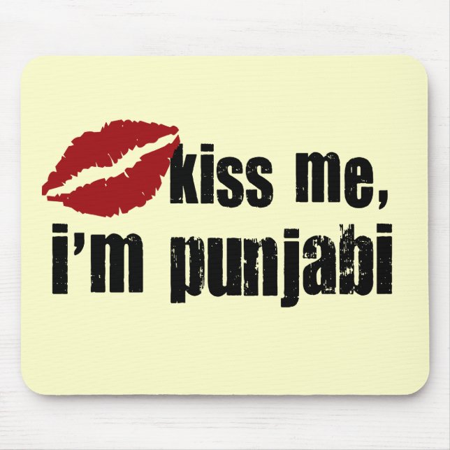 Punjabi Kiss Mouse Pad (Front)