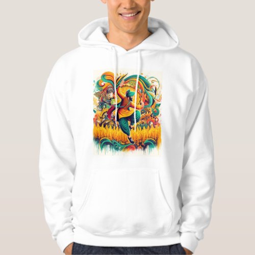 Punjabi Panorama Abstract Elegance Hoodie