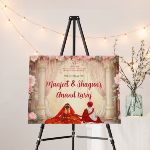 Punjabi Wedding Signs Anand Karaj welcome sign