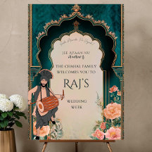 Punjabi Wedding Week Welcome Sign Printable | Dhol