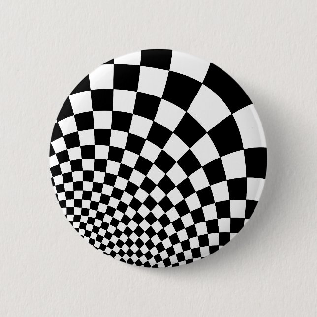 Punk abstract checkerboard button (Front)