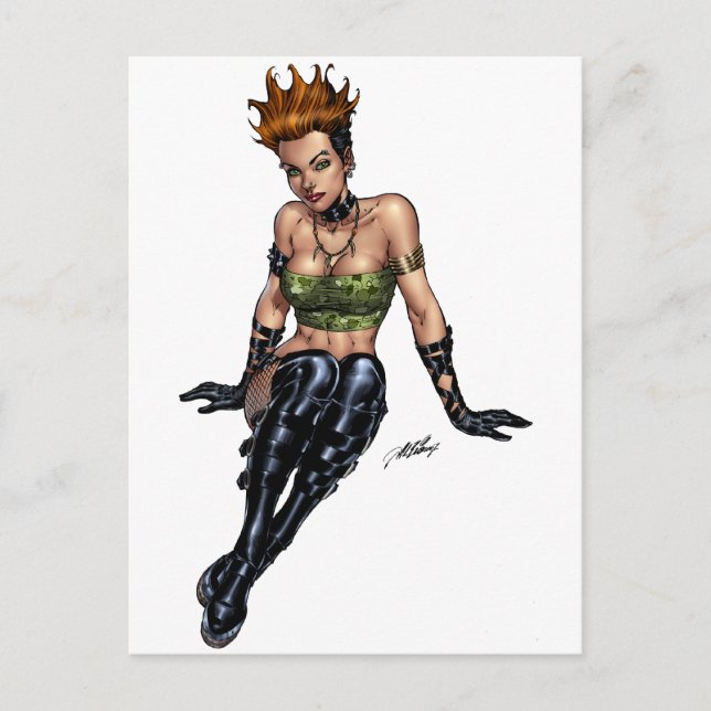 Punk Alternative Girl by Al Rio Postcard (Front)