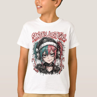 Punk Anime Christmas Shirt Santa Gift For Kids