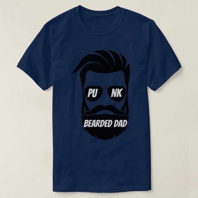 Punk bearded Dad 3 T-Shirt (Design Front)