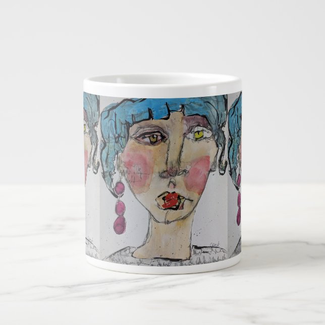 Punk Blue Jumbo Mug (Front)