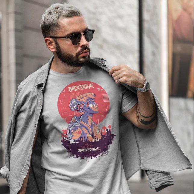 Punk Boy Sci Fi Cyber Urban   T-Shirt (Creator Uploaded)