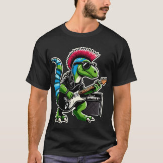 Punk Candy Dinosaur Guitar Band T-Shirt