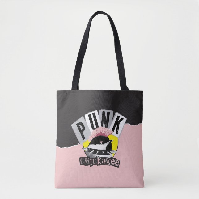 Punk Chickadee Tote Bag (Front)