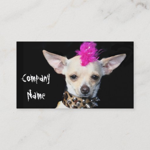 Customizable Punk Chihuahua Business Cards