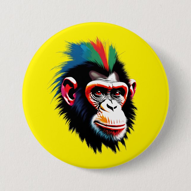 Punk Chimp Button (Front)