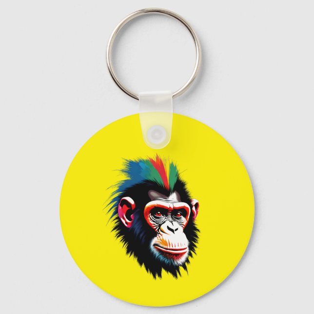 Punk Chimp Keychain (Front)