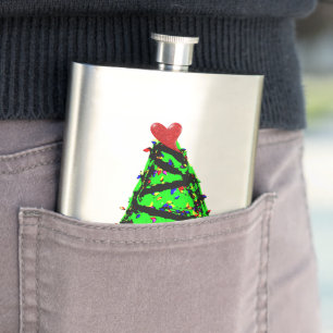 Punk Christmas tree Flask