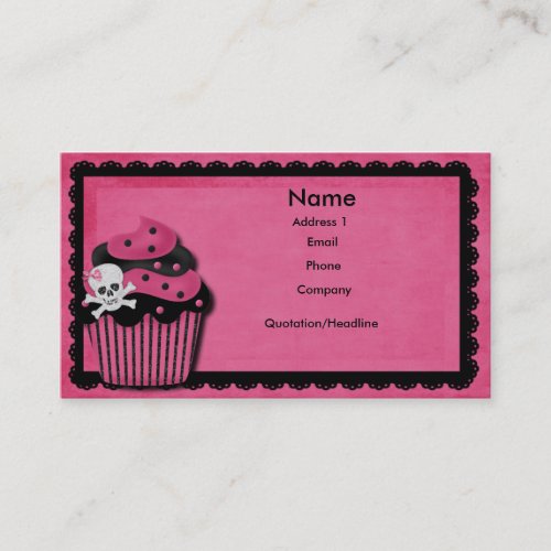 punk cupcake business card