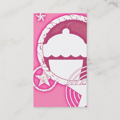 punk cupcake business card templates